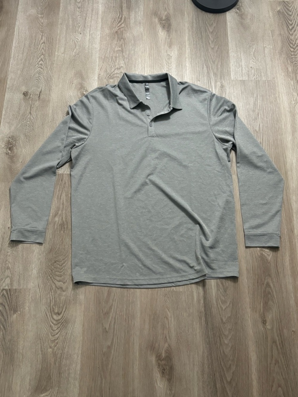 adidas Men's Long Sleeve Polo - Light Gray
